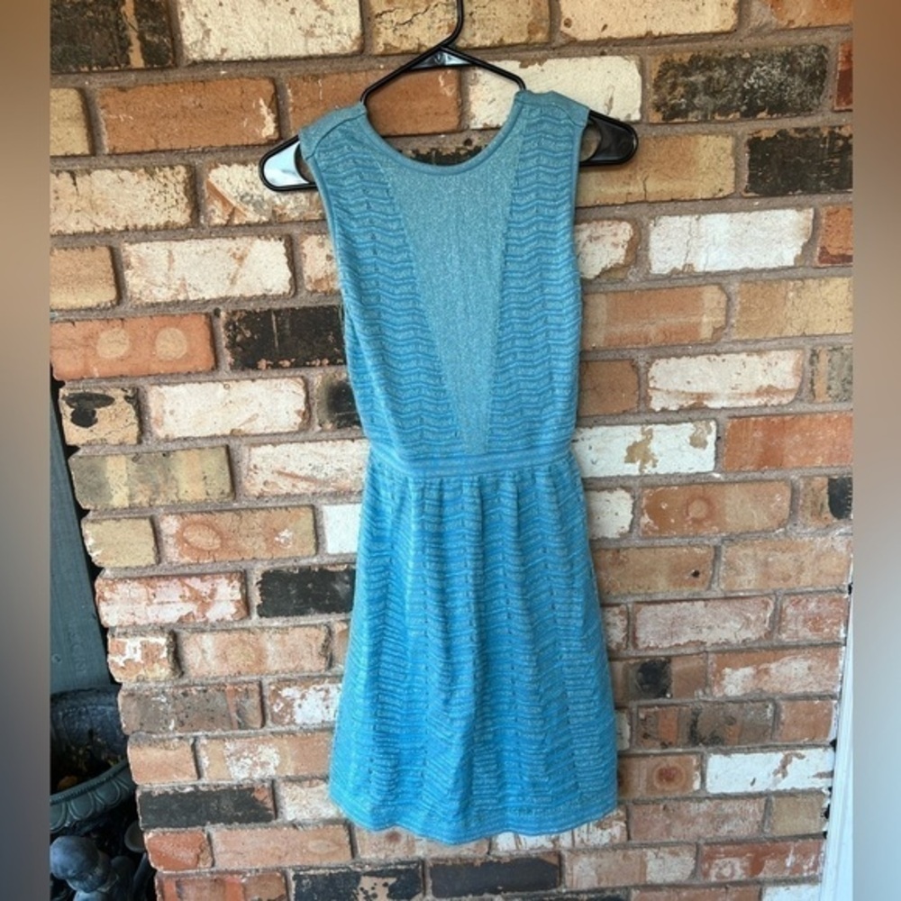 NWT Missoni Blue  Shimmer knit mini dress